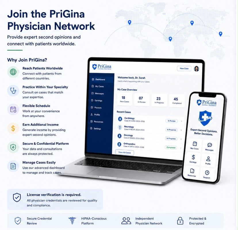 PriGina Global Telemed Login
