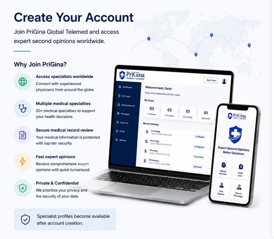 PriGina Global Telemed Login